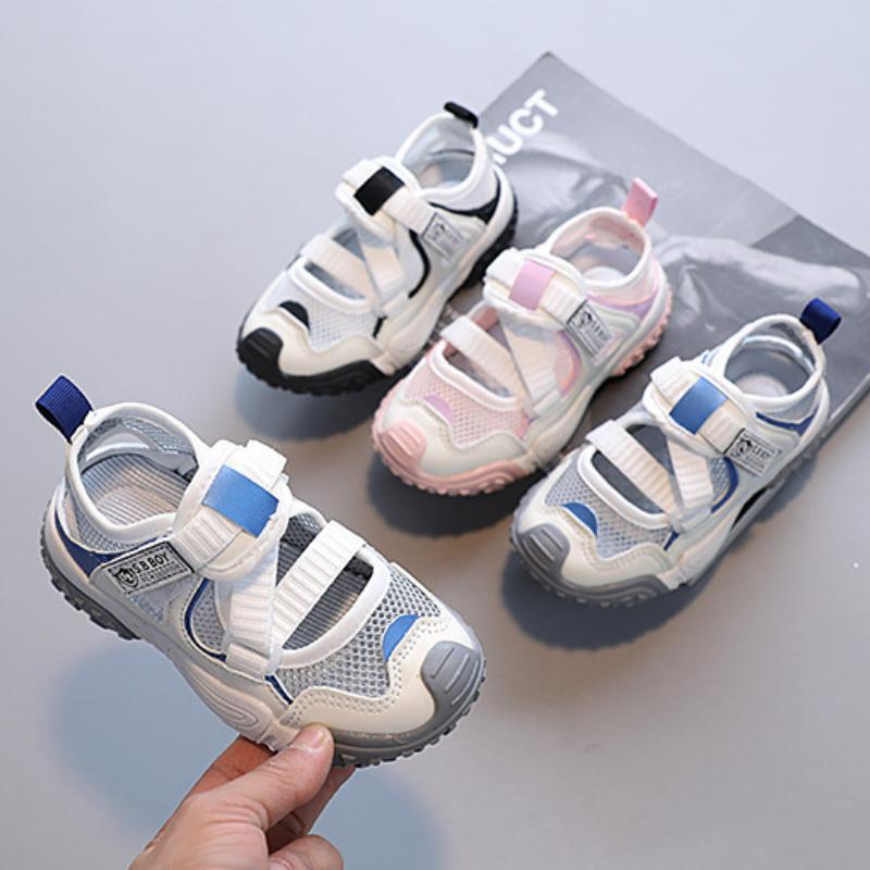 

2023 летние спортивные противоскользящие детские повседневные сетчатые дышащие прогулочные туфли для маленьких мальчиков и девочек