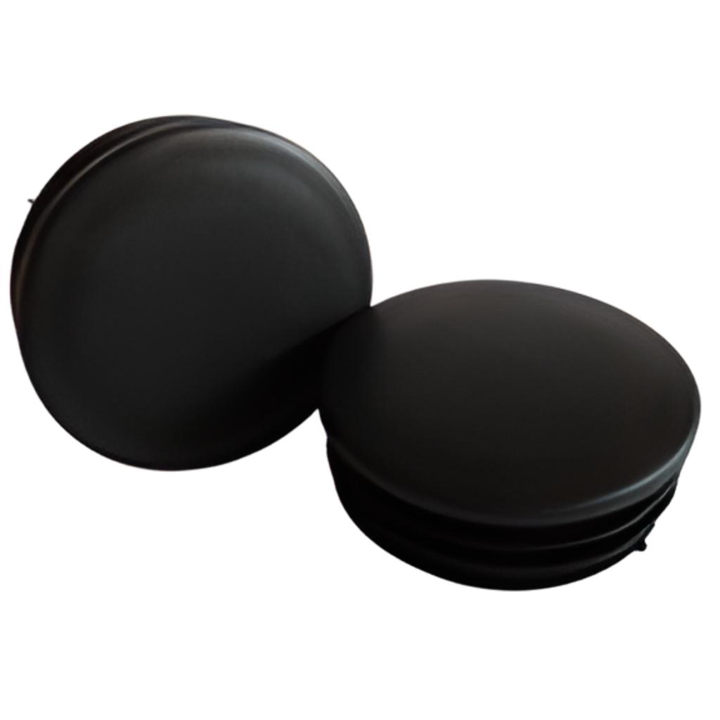 Internal Cap for Pipe Profile, 80 Diameter, 10 PCS, BLACK