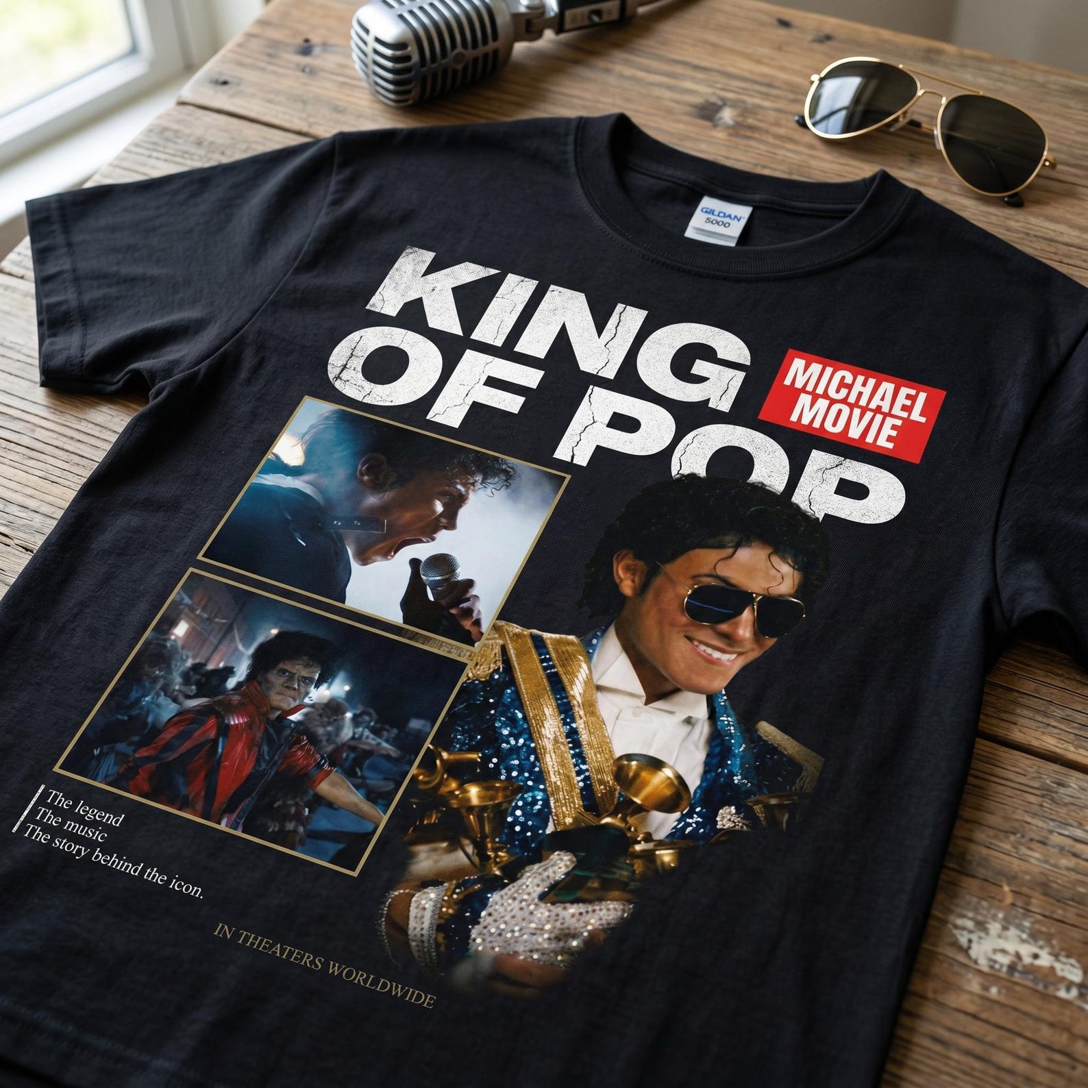 Michael Jackson King of Pop Movie T-Shirt, Iconic MJ Fan Tee, Music Legend Tribute 2XL