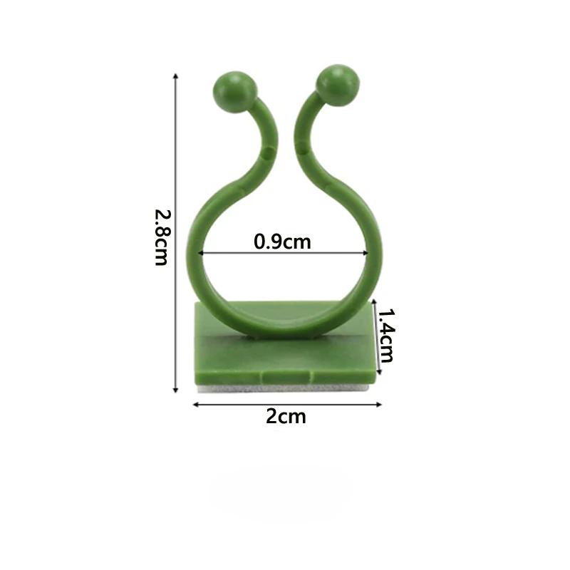 1-50Pcs Plant Climbing Wall Clip Acrylic Sticker Self-adhesive Hook Plant Vine Traction Fixator Indoor and Outdoor Decoration