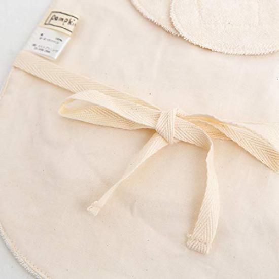 Pompkins BABY Organic Cotton Bib and Dog Made In Japan Y-1083 100% [Rabbit, Bear, Series] (Rabbit (Natural))