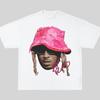 Tricou Unisex cu Grafică Roz Viitor Mare Față Rap