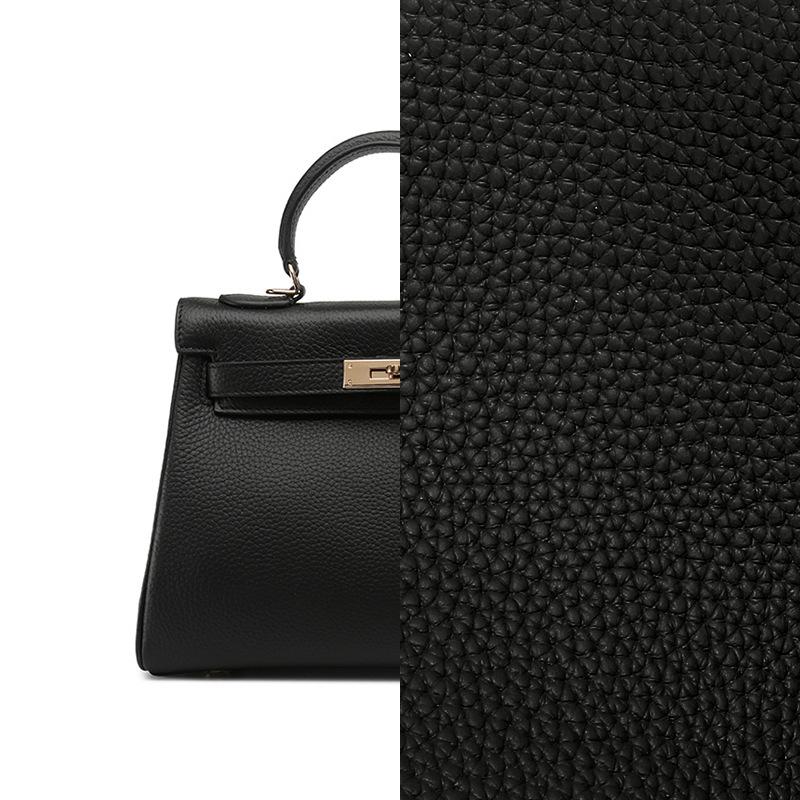 

Kelly Platinum Leather Single Shoulder Bag - Large Capacity, Light Luxury, Women s Commuter Handbag & Crossbody, Top Layer Cowhide. 20CM (with dual straps)