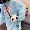Panda Head Crossbody Bag Versatile Cute Plush Bag Cartoon Shoulder Bag