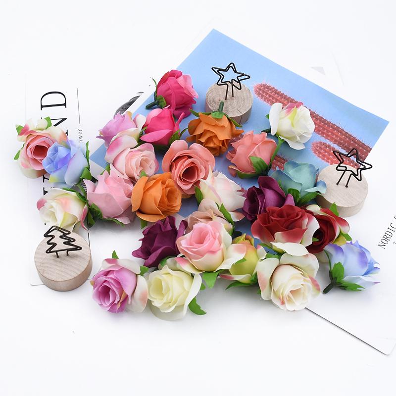 Artificial flowers Silk Roses Bud Home festival party Outdoor Garden arch Decor Diy gift candy box brooch Wedding Bridal Bouquet