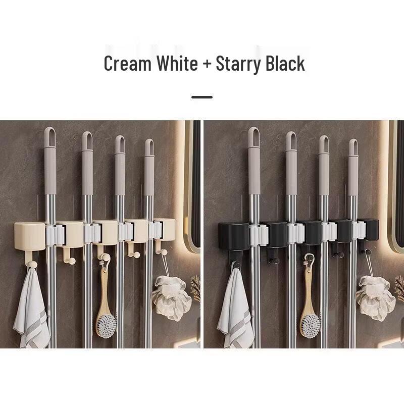 LIEI Wall-Mounted Mop & Broom Holder