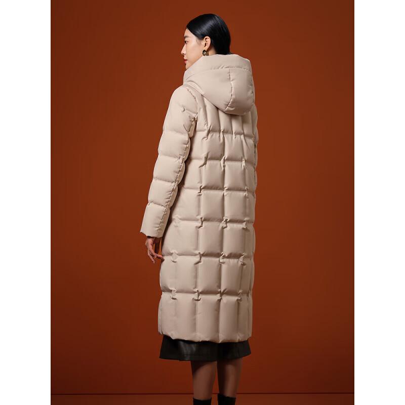 Tanboer Women's Long Hooded Goose Down Jacket