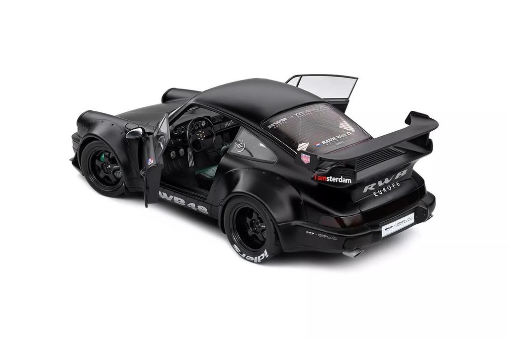 Solido 1/18 Porsche 911 (964) RWB Darth Vader 2016 Matte Black Lauvelt SOLIDO Die-Cast Model