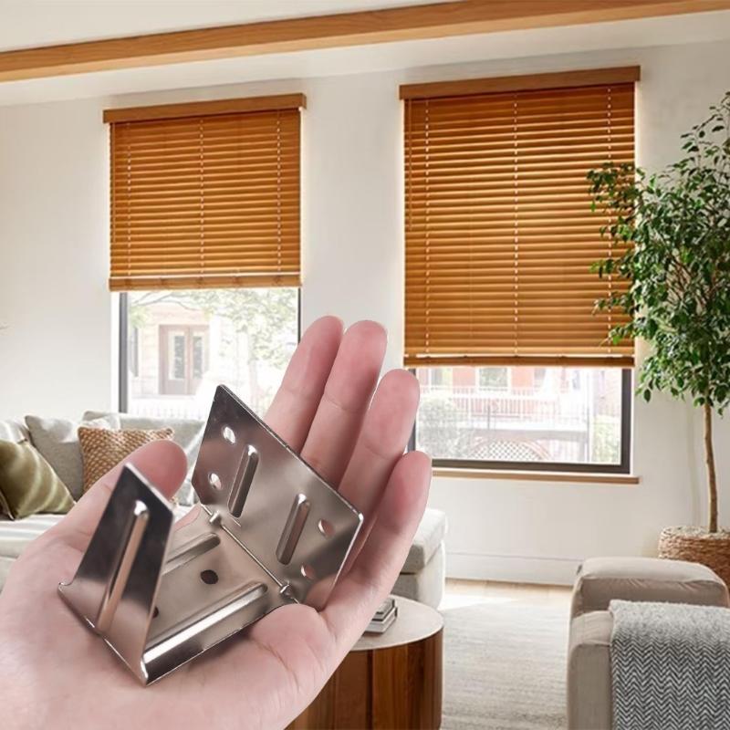Multipurpose Blind Support Brackets Pack of 4 Fit Headrail Stainless Steel Ceiling Inside Outside Installation