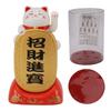 Desktop Solar Power Fortune Cat Ornament Waving Arm Fortune Cat Ornament Solar Panel Lucky Cat Decoration Treasures Fill The Home White