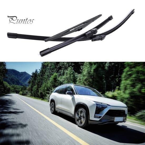 Natural Rubber Wiper Blades 3Pcs/Set 26/16/11-Inch Windshield for Toyota C-HR 2016-2020, All Weather High Performance Car Wipers Front Rear