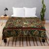 Medieval Unicorn Floral Tapestry Throw Blanket Heavy Thin Cosplay Anime Blankets