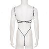 Europäischer Sexy Gepunkteter Schnürrücken-Bodysuit - Figurbetontes U-Ausschnitt-Design