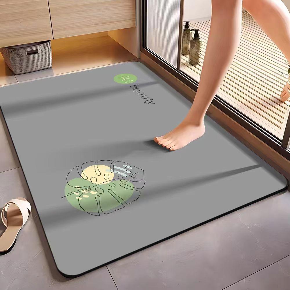 Soft Diatom Mud - Simple Wind Bathroom Absorbent Toilet Non-slip Quick-drying Foot Mat Door Mat Toilet Household Customizable