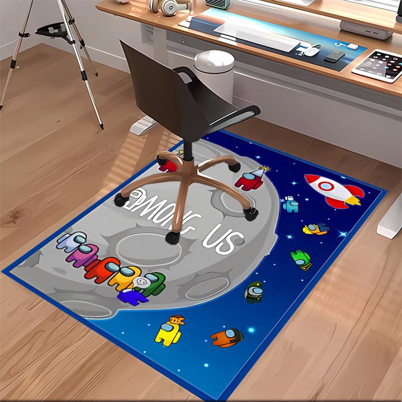 Among Us Print Area Rug-Soft,Washable Non-Slip Indoor Mat Office Chairs,Living Room,Home Office Decorative Rug
