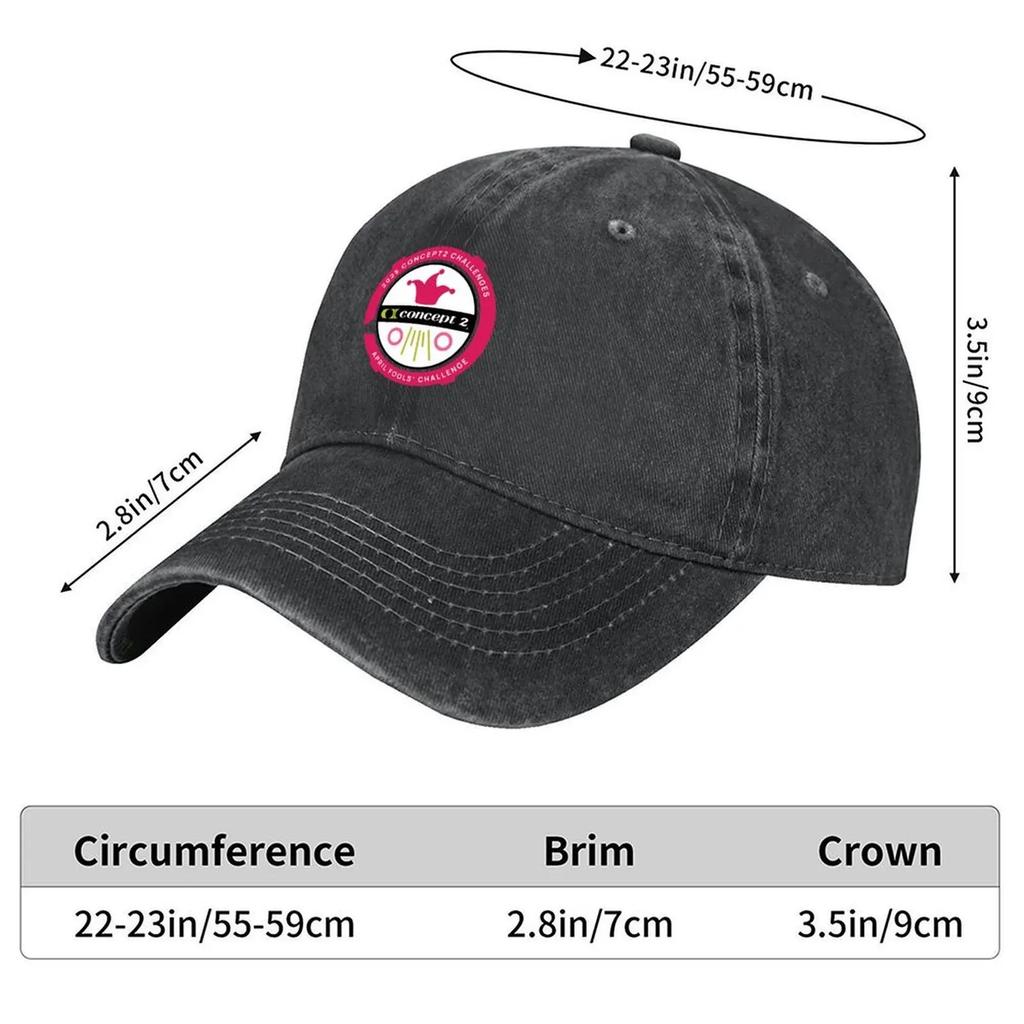 2025 April Fools Challenge Concept2 Baseball Cap Fishing cap Hat Man For The Sun mens big size hat custom Hat For Men Womens