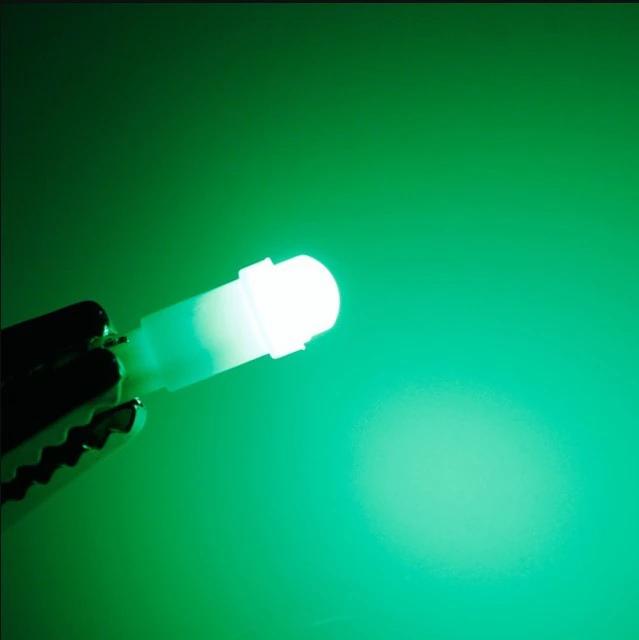 10 SZTUK/PARTIA W1.2W Gniazdo T5 LED 12V Samochód Auto Bok Klin Deska rozdzielcza Wskaźnik Instrument Lampa Żarówka Lód Niebieski Czerwony Zielony Żółty