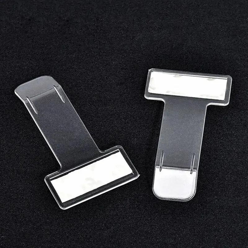 2PCS Transparent Car Parking Ticket And Receipt Card Holder Clip Universal Vehicle Windscreen Sticker Plastic Car Accessories
