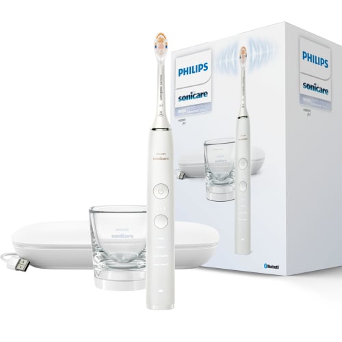 

Электрическая зубная щетка Philips Sonicare Diamond Clean 9000 (Портативный дорожный футляр/зарядное стекло в комплекте) HX9911/67 Белый