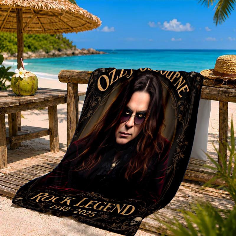 Ozzy Metal Legende Strandtuch Mikrofaser Strandtuch, Leicht und Schnelltrocknend, für Sommerreisen, Schwimmbad-Fan Geburtstagsgeschenk