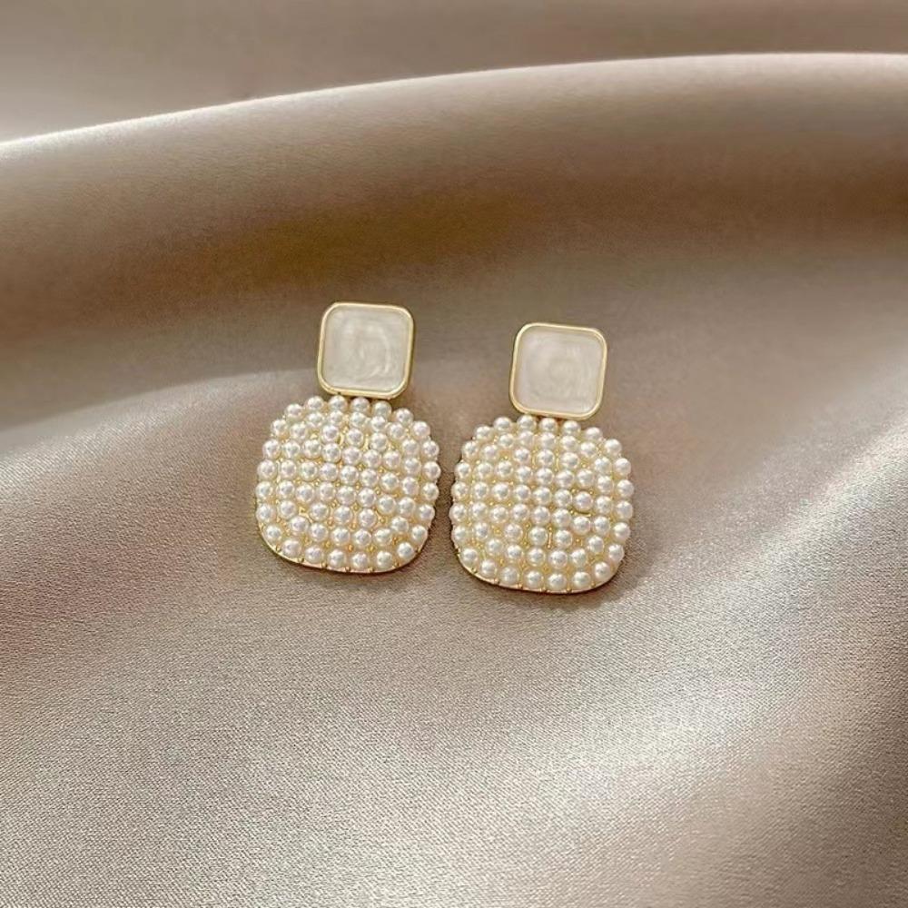 Silver Needle Korean Internet Celebrity Temperament Pearl Earrings Versatile Niche Design Earrings Light Luxury High-end Earrings
