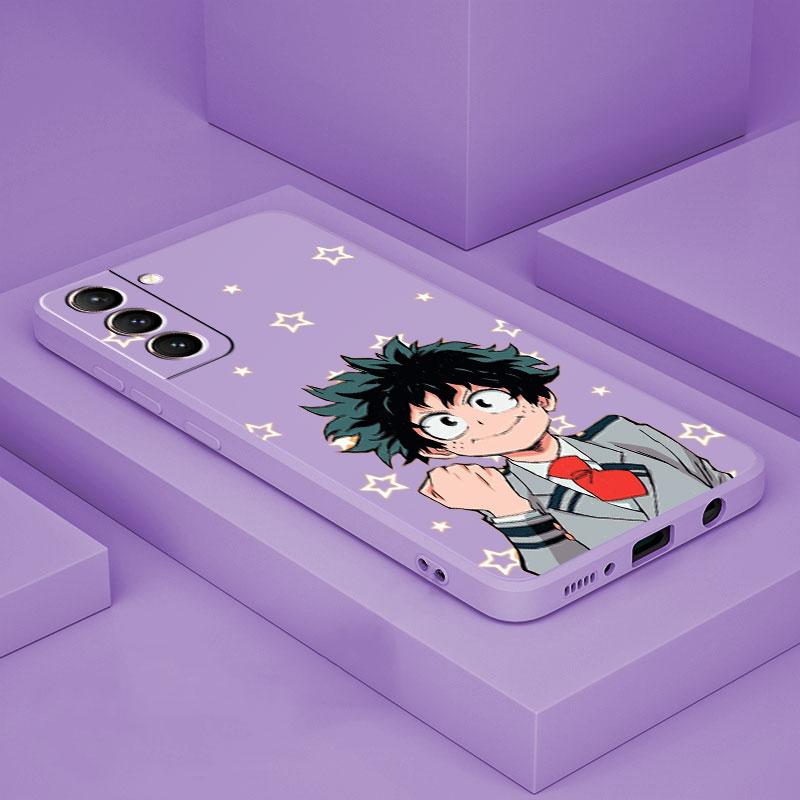 Anime My Hero Academia Case for Samsung Galaxy S8 Note 20 Ultra 5G S9 S21 S10 Plus S20 FE S22 Ultra Matte Liquid Silicone Funda