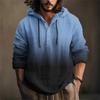 Trykt Herre Bomull og Lin Skjorte Hette Langermet Hette Vår og Sommer Fritid Daglig Bruk