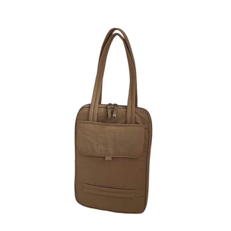 

1pcs Large Capacity Laptop Tote Bag Breathable Fashion Commuter Shoulder Bag for Document and Laptop 27x6x39cm коричневий