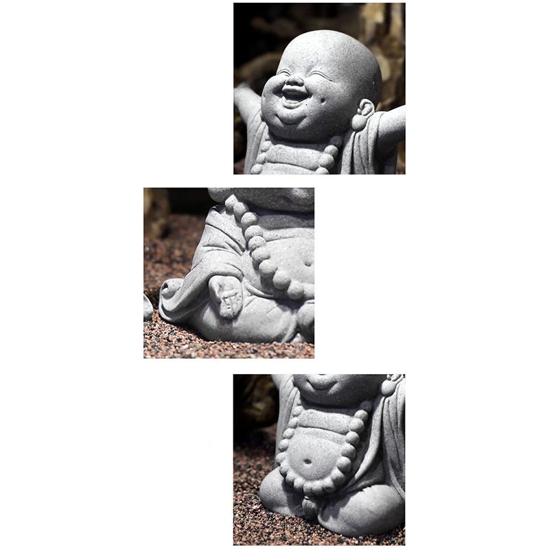 Lapis Lazuli Small Monk Modeling Ornaments Mascot Desktop Decorative Ornaments Creative Micro-Landscape