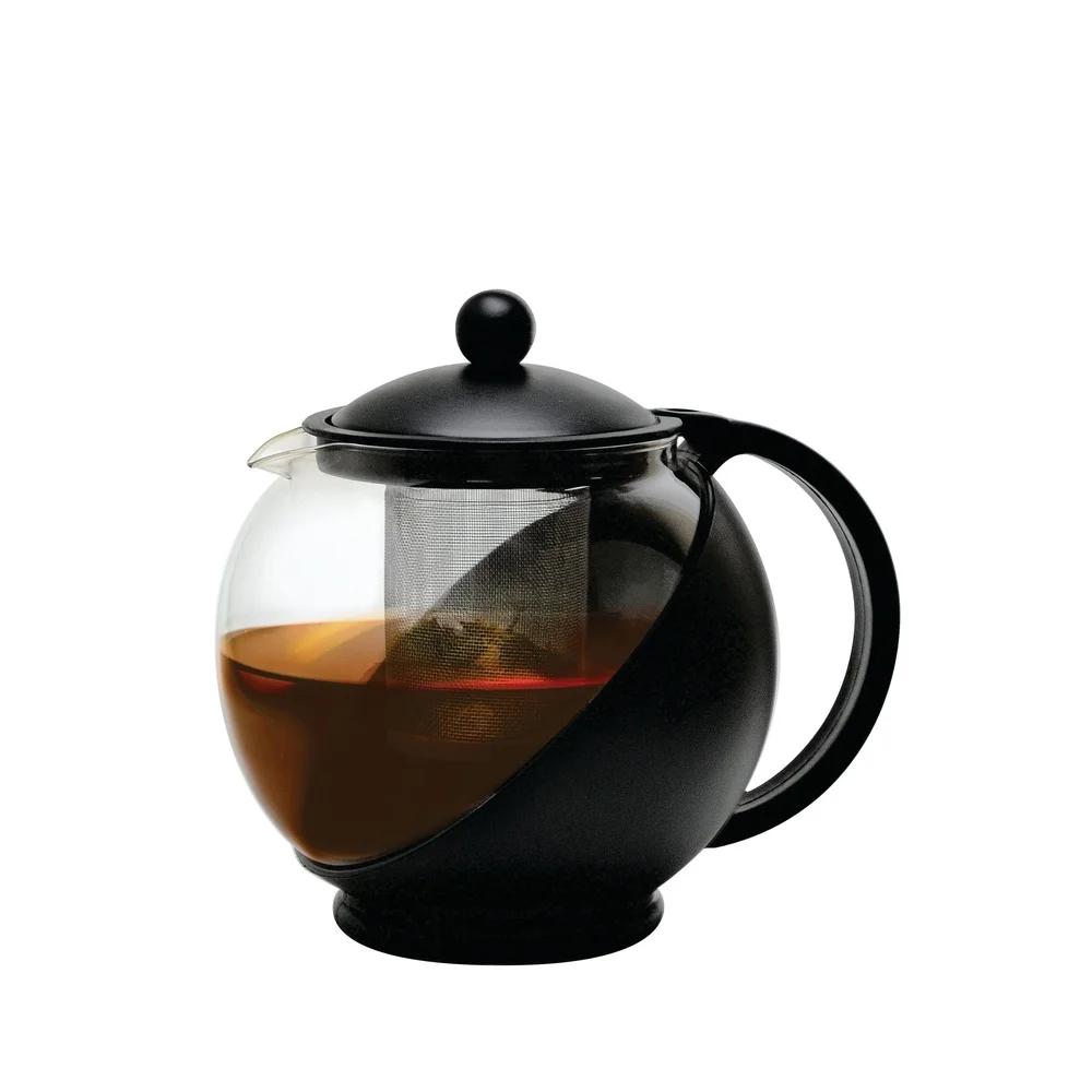 5 Cups Teapot with Infuser Dishwasher Safe Modern Glass Teapot Steeping Tea Durable Kitchenware Heat Resistant Hot Tea Pot