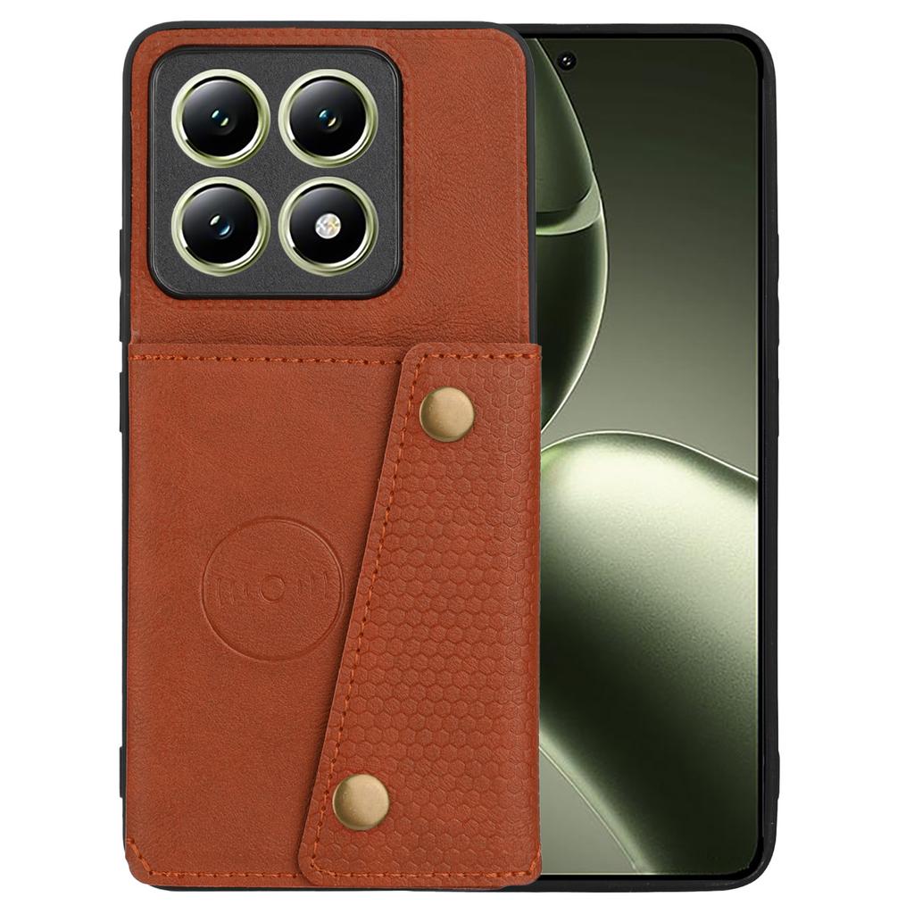 For Xiaomi 14T Pro Case Card Slots Kickstand Leather+TPU Phone Cover