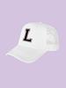 1Pc children's 26 letter printed baseball cap, fashionable sunshade duckbill cap for spring summer, breathable mesh trucker cap
