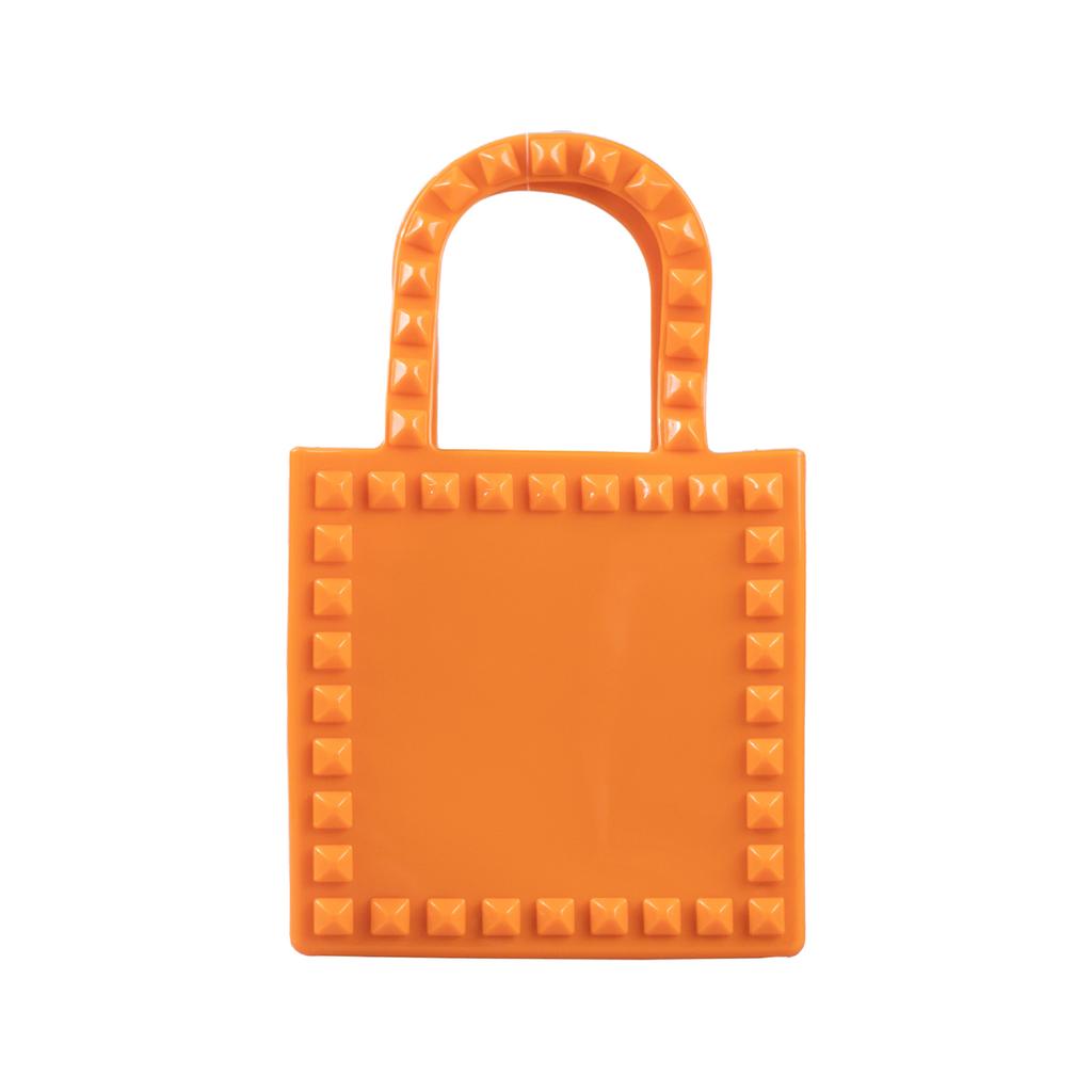 Neue Mode Jelly Bags PVC Damen Einfarbig Nieten Abendtasche Langlebig Schmutz Leicht zu Waschen Vielseitige Handtaschen Kleine Quadratische Taschen