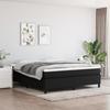 3144441 vidaXL Lit à sommier tapissier avec matelas Noir 180x200 cm Tissu