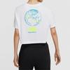 Nike Crop Tops Women's White Crew Neck Moderate CV9170-100