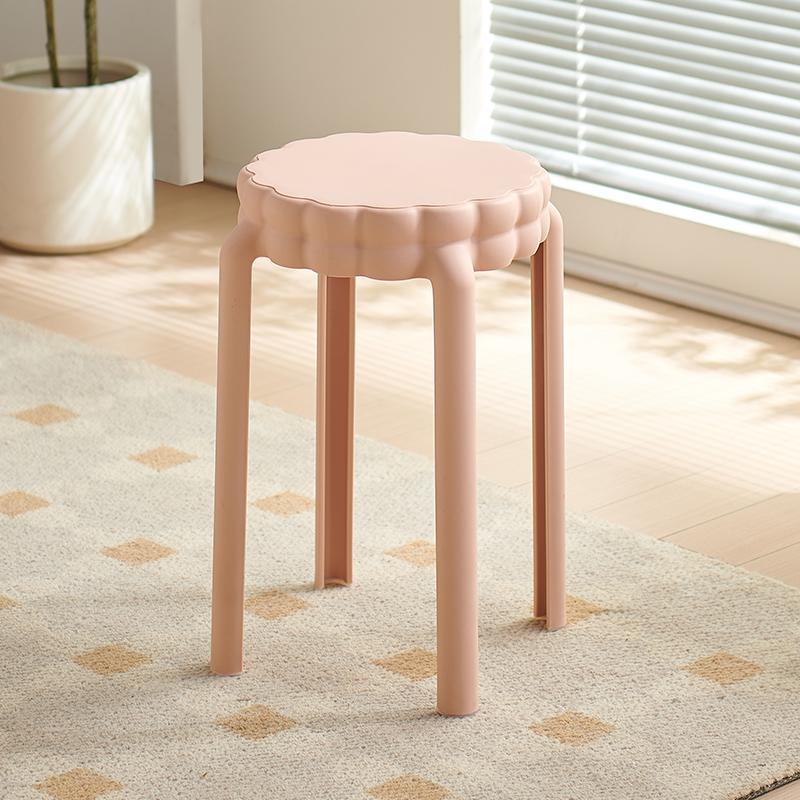 

Stackable Nordic Cake Stool, High Footrest, Home Balcony, Living Room Plastic Chair, Thick Vanity Seat,Trendy Multi-Purpose Stoo