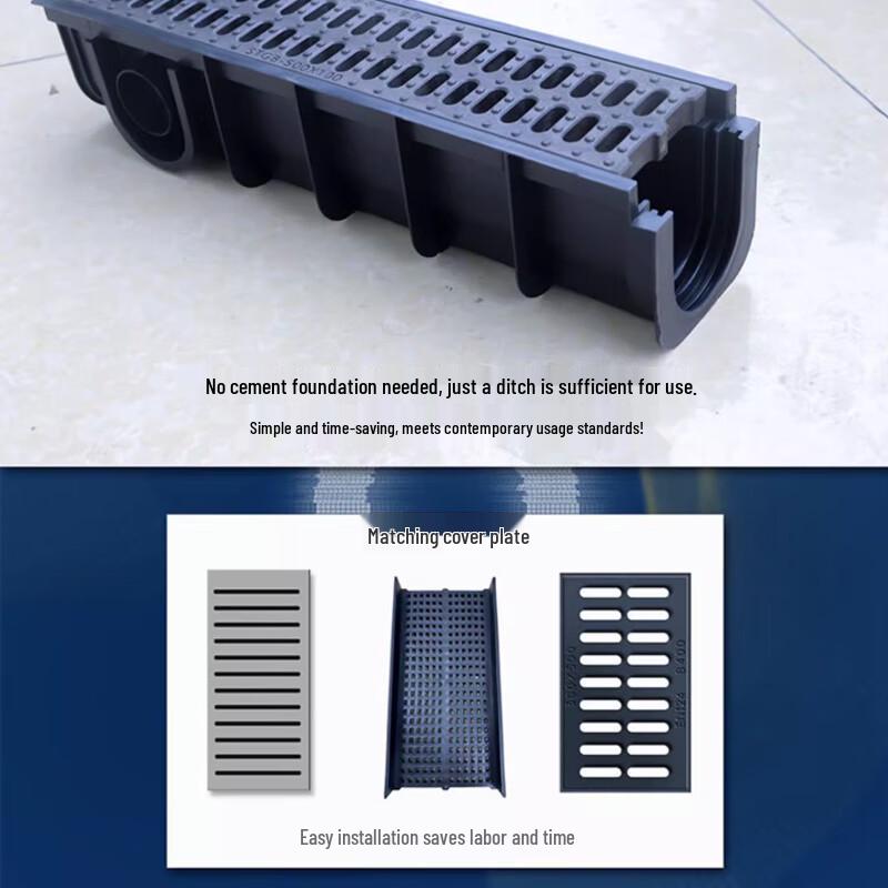 Resin Linear U-Shape Drainage Channel with Polymer Cover