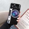 Tālruņa maciņi iPhone 15 Pro 6 14 XS 13 Max XR 12 Mini 7 Plus X SE 8 11 Funny Retro Camera Phone Rakstains mīksts TPU triecienizturīgs bufera apvalks