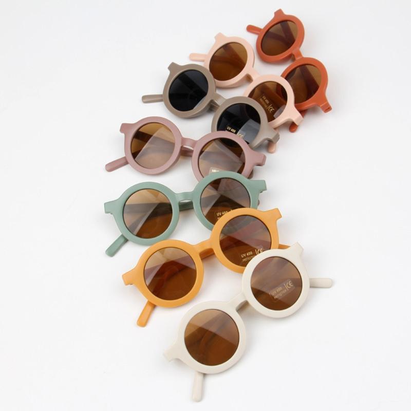 Summer Retro Round Kid Polarized Sunglasses UV 400 for Protection Child Sunglasses Holiday Outdoor