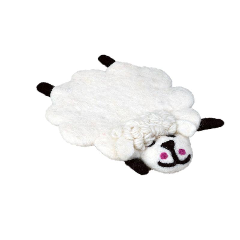 1 ks Podložka pod sklenici Ručně vyrobená Zvířecí prostírání Dekorace na kuchyňský stůl Podložka pod hrnek na kávu Roztomilá Vlněná plsť Vánoční dárek Dekorace na stůl