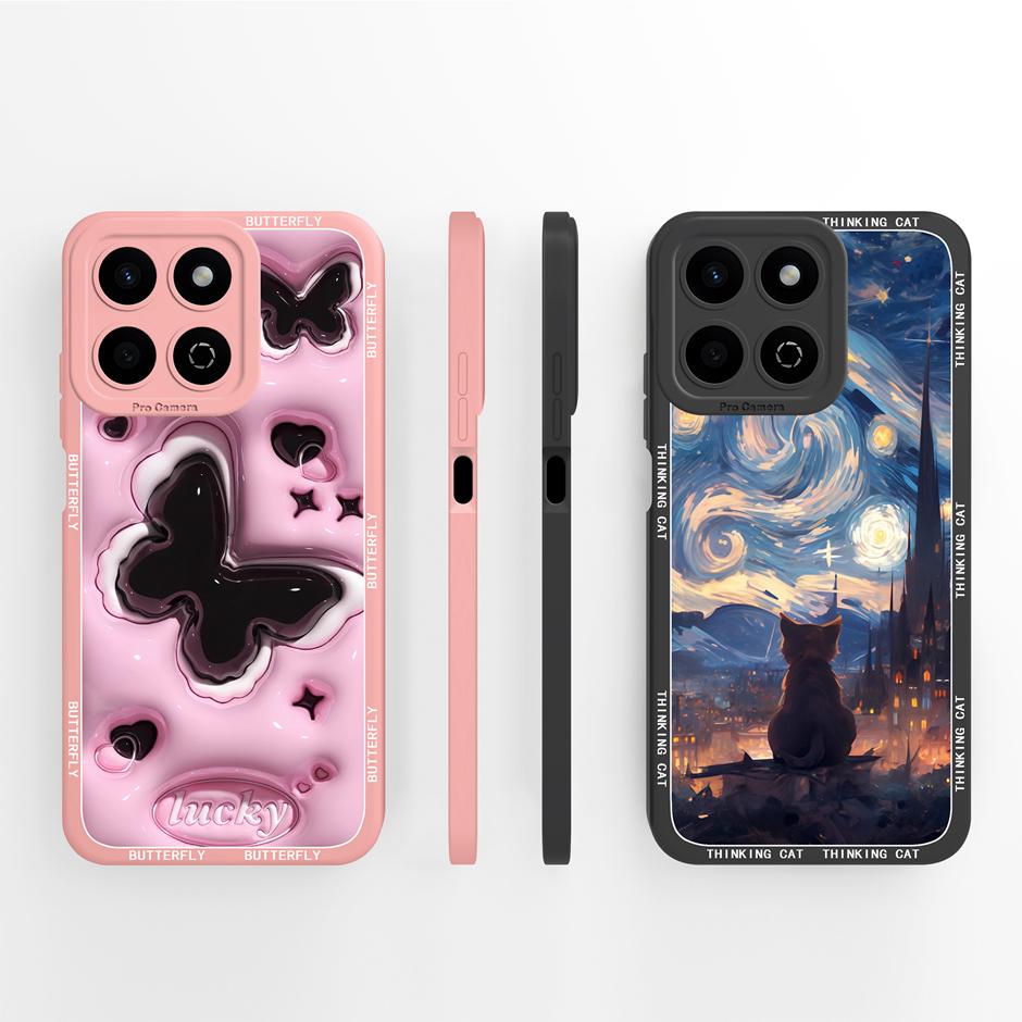 Case For Honor X7 X7A X7C X7D Artistic Oil Painting Floral Soft Silicone Anti Drop Cover For HonorX7 X 7A X7C X7D Fundas Coque