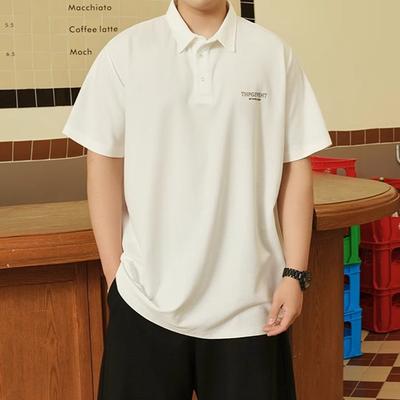 Polo da uomo morbide, di alta qualità e traspiranti, che assorbono l'umidità, a vestibilità larga--Colli sportivi casual a maniche corte resistenti alle pieghe