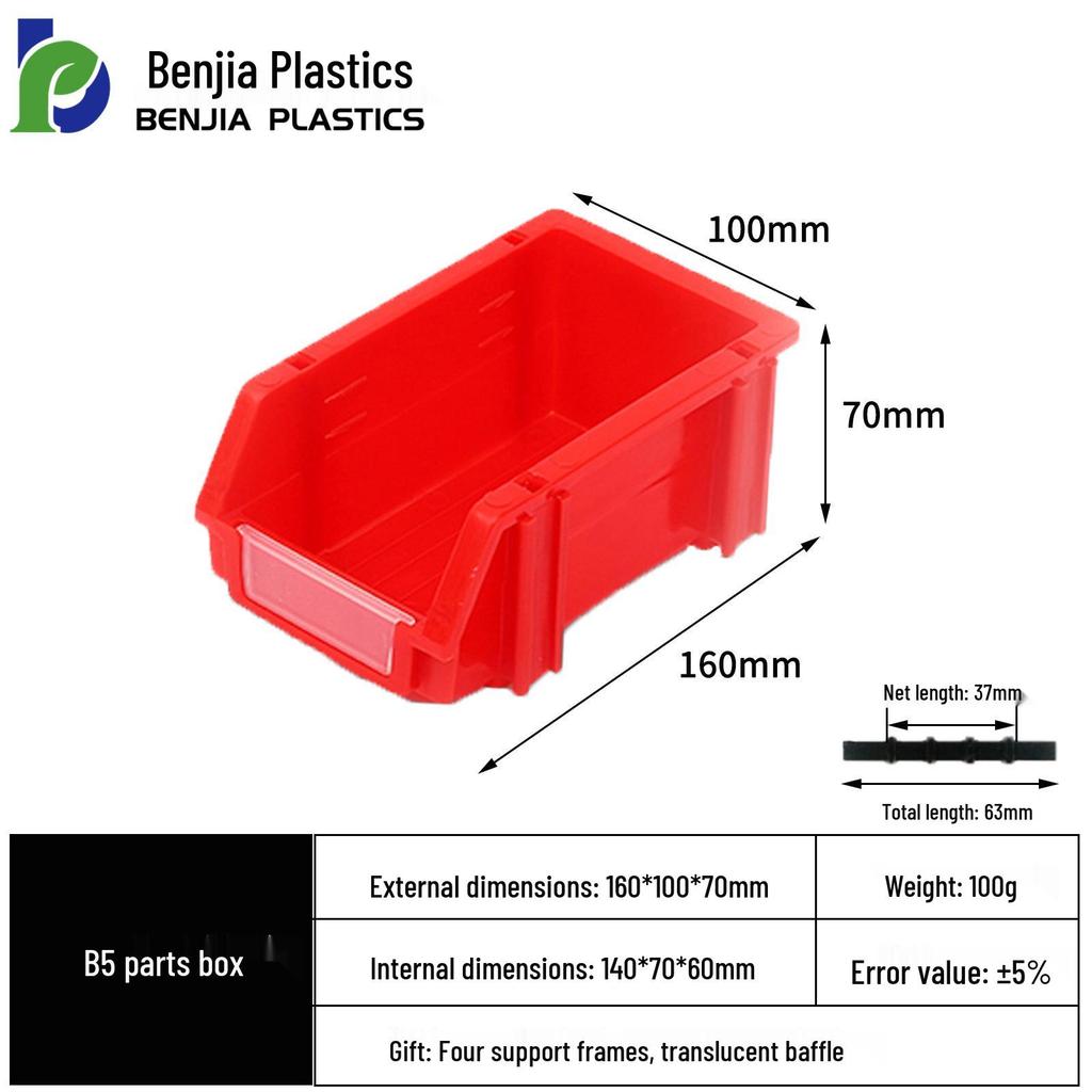 Large Wall-Mounted Plastic Screw Organizer with Compartments