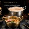 Korean Stainless Steel Double-Handle Ramen Pot for Induction Cookers