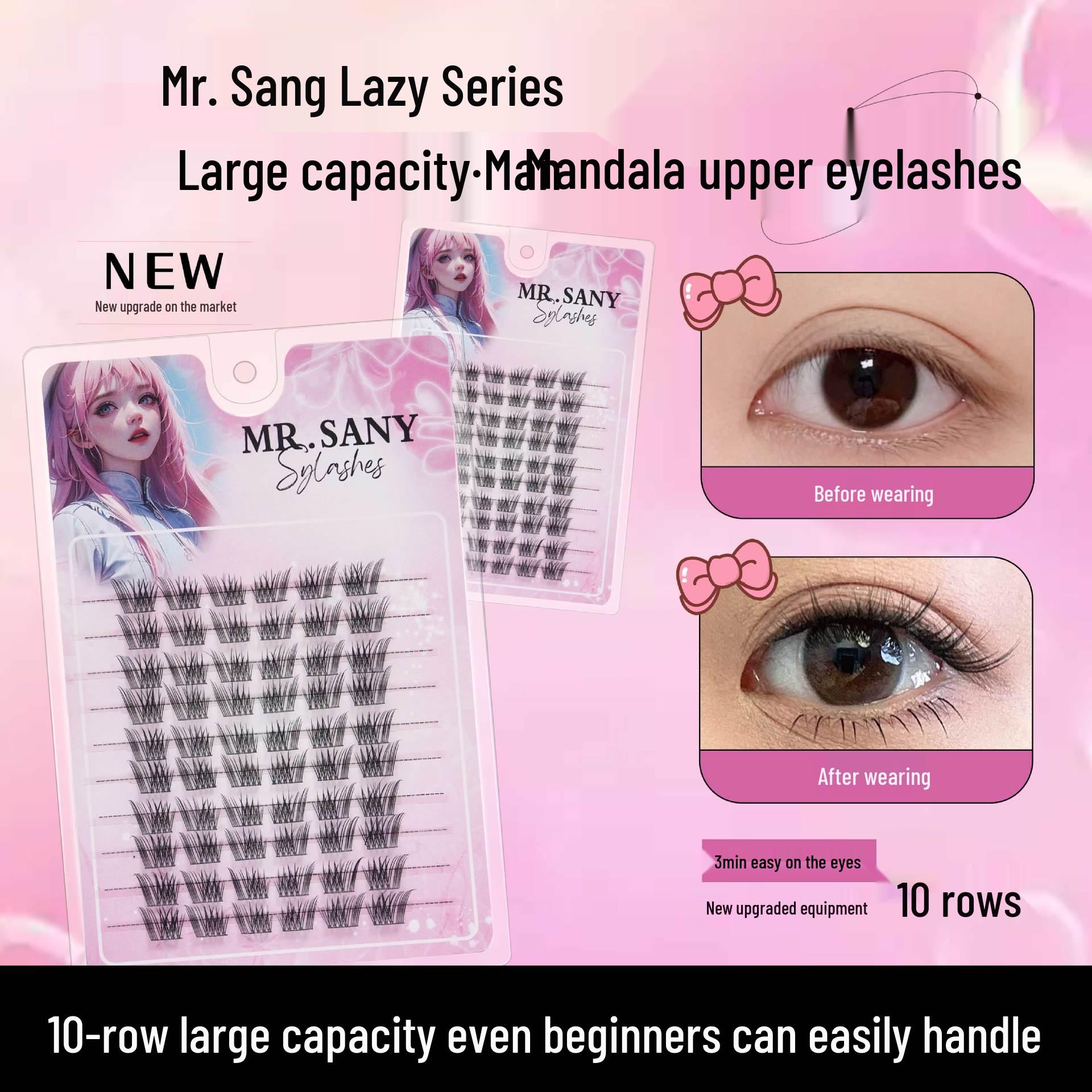 

Mandala Series: Natural Light Cluster Eyelashes - Large Capacity, 10 Rows