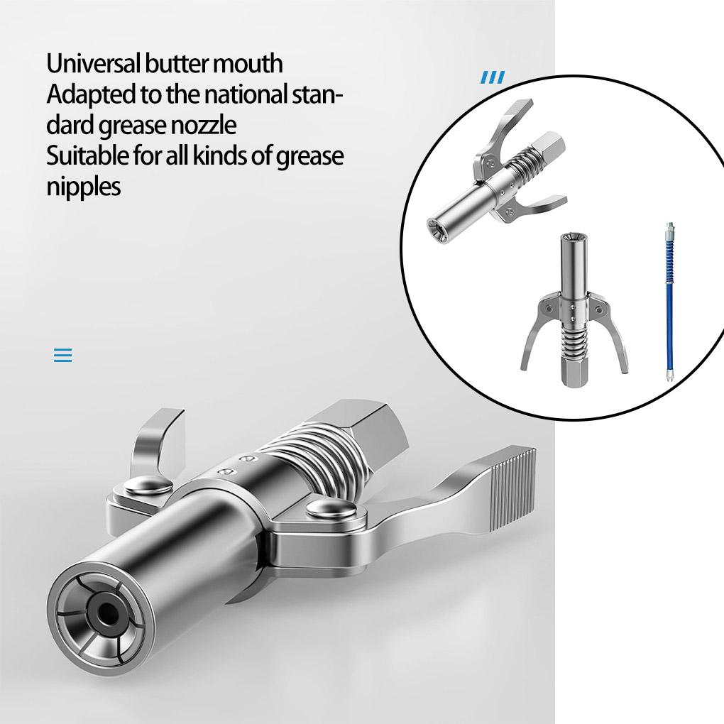 Grease Tool Coupler Detachable 690Bar Handheld Leakproof Rubber Sealing Ring Replacing M6/M8/M10/M12/M14 Nozzle Tools