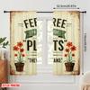 2pcs 2D flat printing Party Window Curtains Feel Free Talk Plants Polyester Without Electricity Family Party Perfect for Door