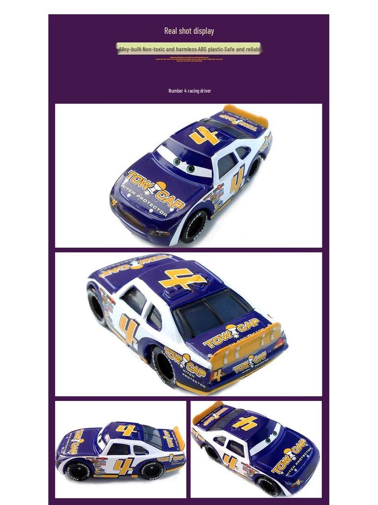 Mixed Batch Alloy Racing Car Models: White Apple 51, 4, 8, 28, 36