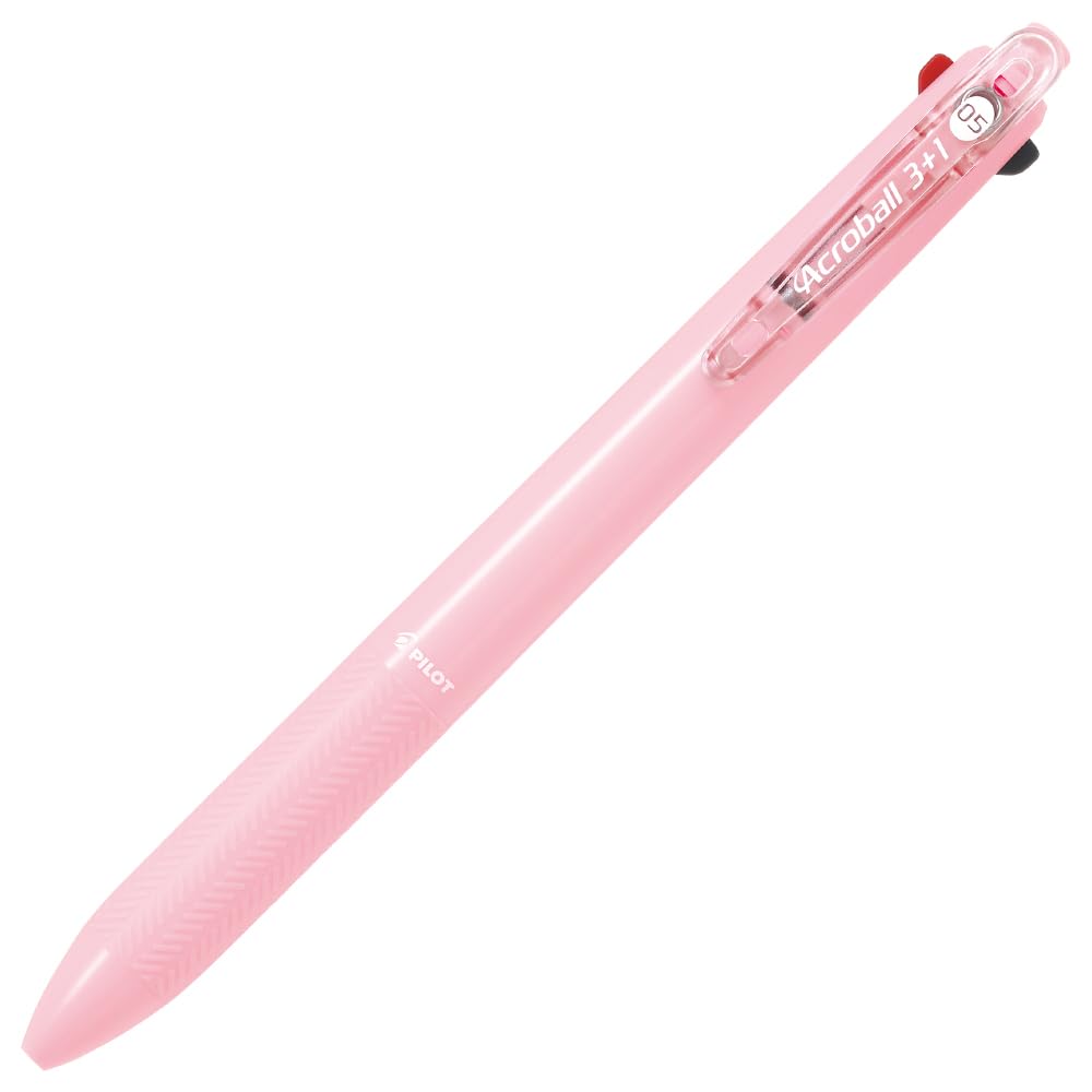 

Pilot Acroball Ballpoint Extra Fine with Mechanical 3+1 Oil-Based Pen, 0.5mm, Pencil, BKHAB-50EF-SP [Soft Pink]