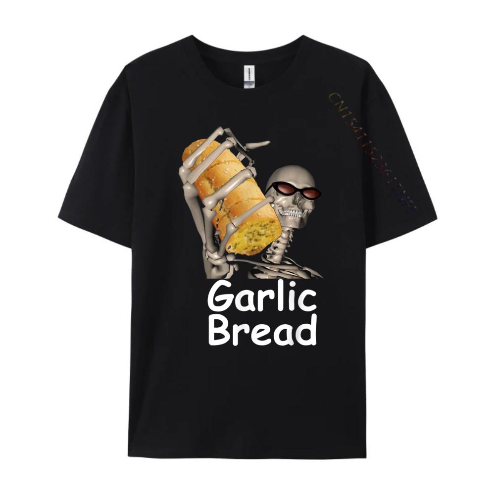 Garlic Bread Skeleton Funny Graphic Tees Men Clothes Big And Tall Graphic